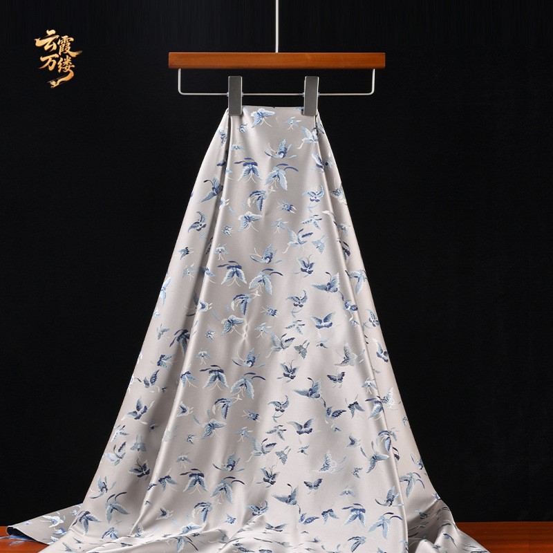 Home Textiles Design - Relief embroidery fabric soft Hanfu cheongsam