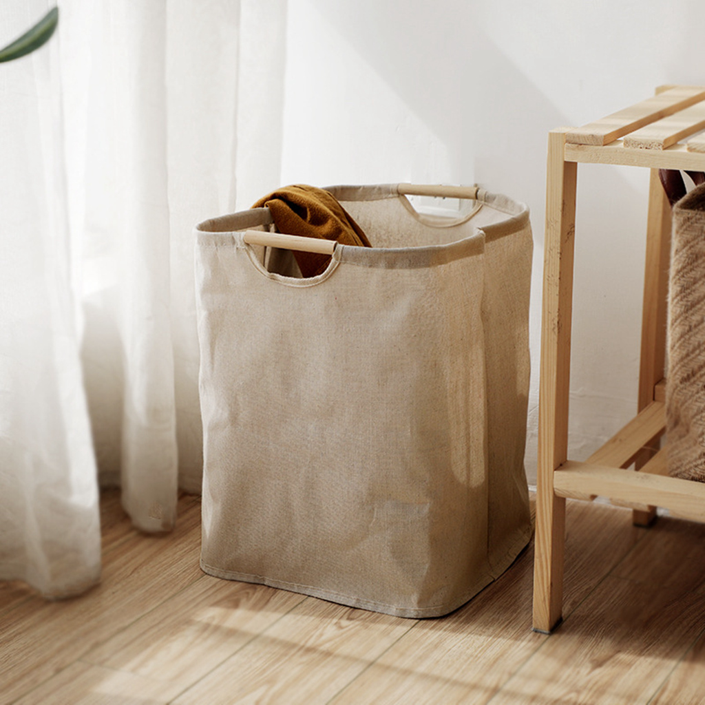 Linum Home Textiles - Laundry Basket Cotton Linen Foldable Laundry