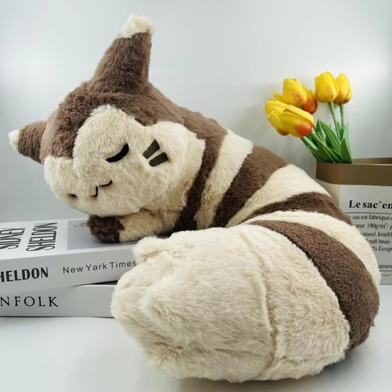 Bolster Pillow Long - 45cm Pokemon Large Sleeping Furret Plush