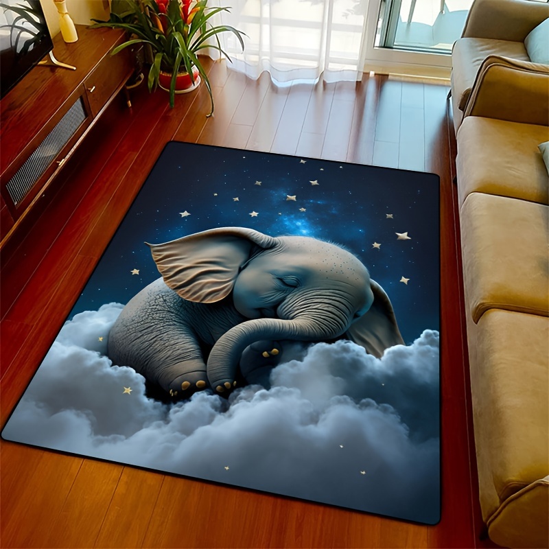 Home Textiles Design - Dreamy Elephant Rug for Nursery |