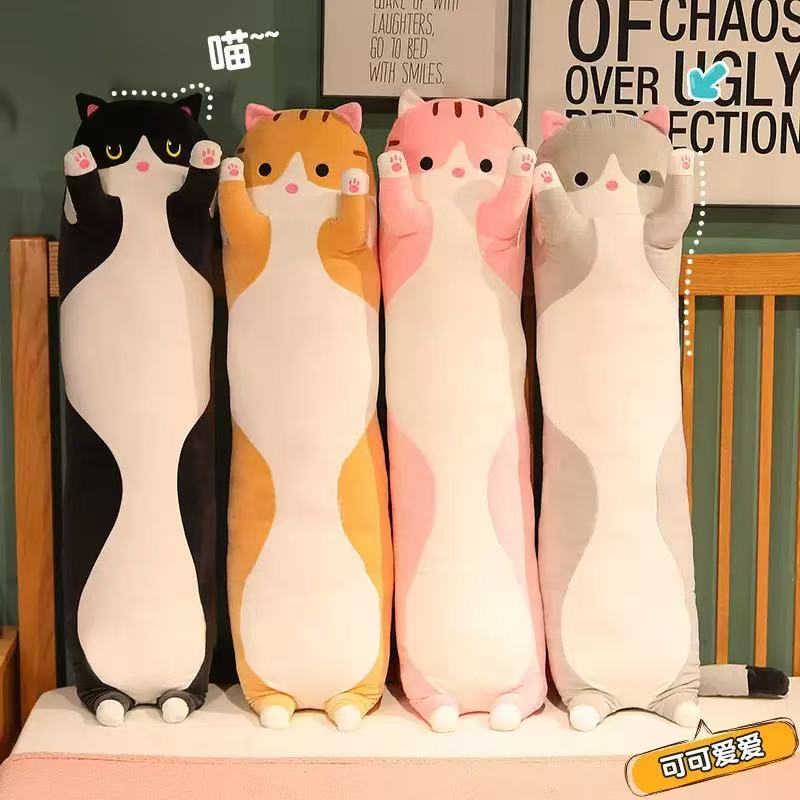 19.5in Cute 50cm Cat Plush Toy - Bolster Pillow Long ulasan dan harga