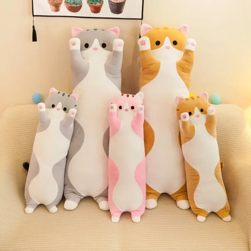 19.5in Cute 50cm Cat Plush Toy - Bolster Pillow Long ulasan dan harga