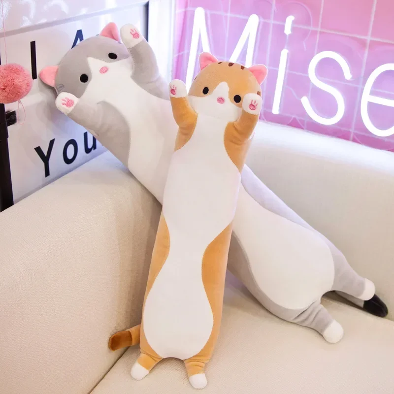 19.5in Cute 50cm Cat Plush Toy - Bolster Pillow Long ulasan dan harga