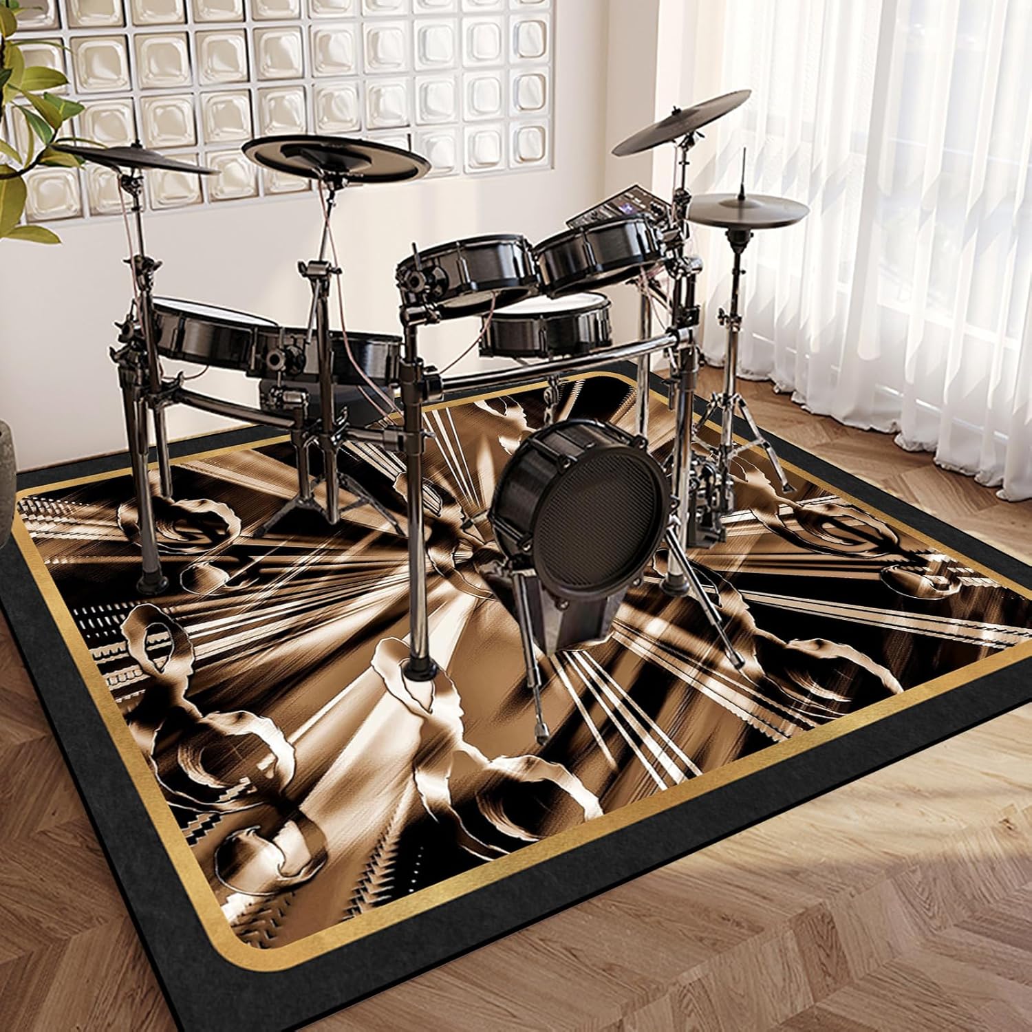 Music Note G Clef Pattern Carp - Home Textiles Notes ulasan dan harga