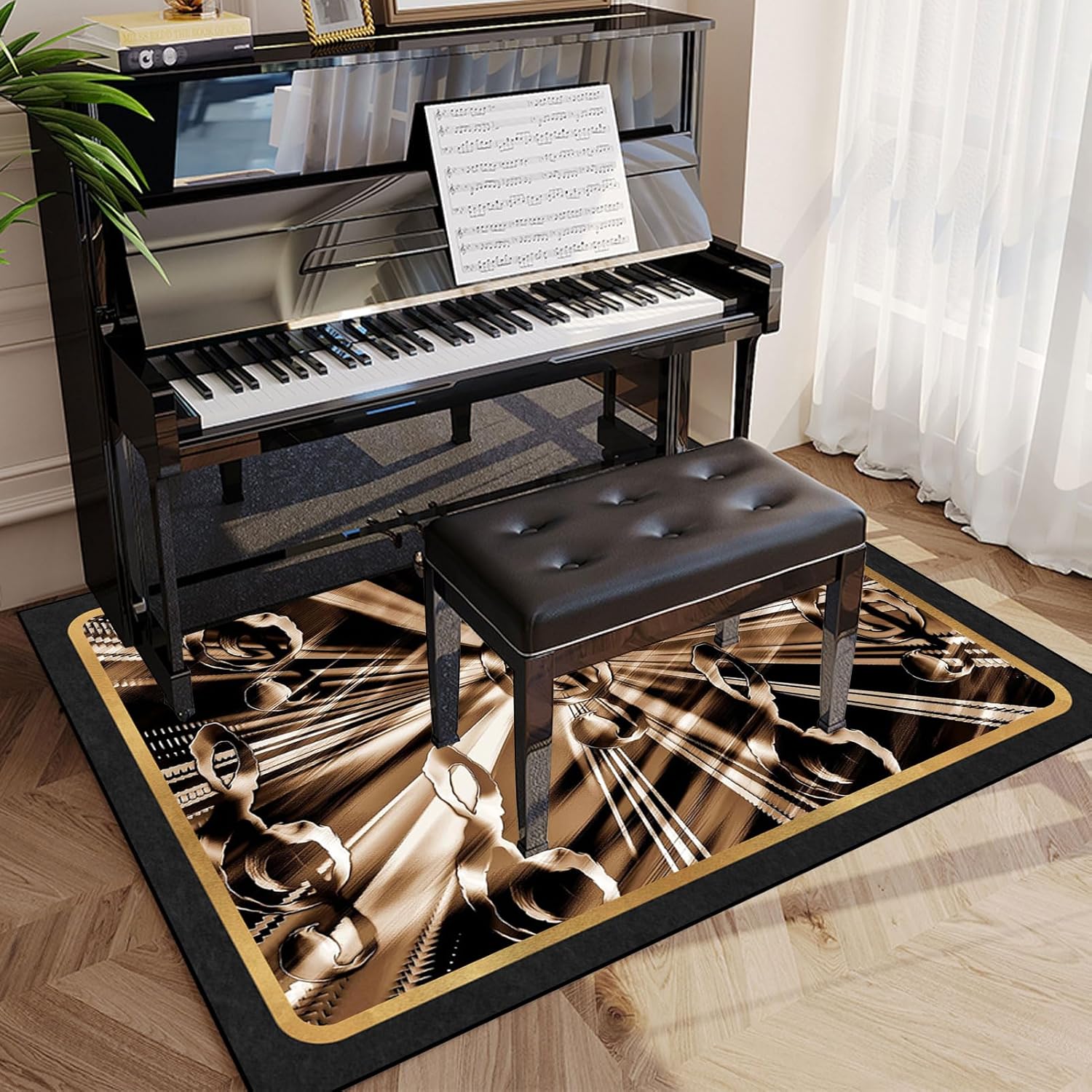 Music Note G Clef Pattern Carp - Home Textiles Notes ulasan dan harga