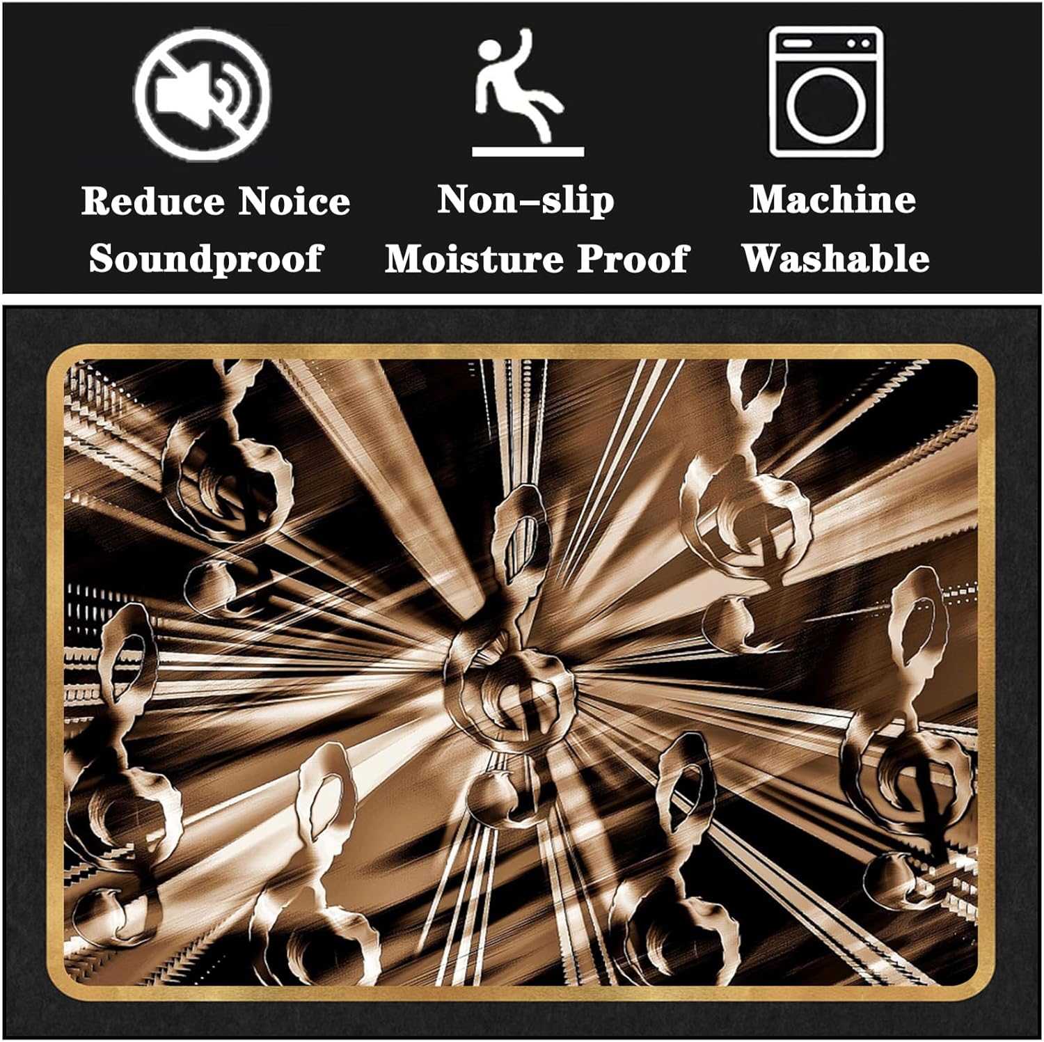 Music Note G Clef Pattern Carp - Home Textiles Notes ulasan dan harga
