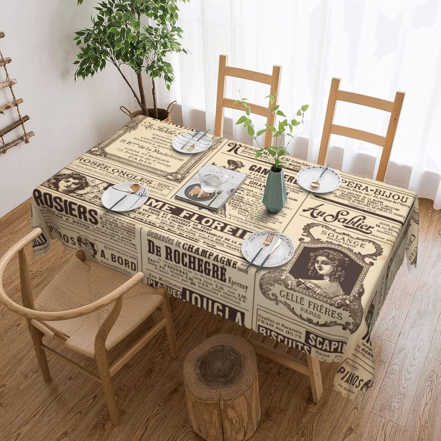 Vintage Paris France Newspaper - Home Textiles News ulasan dan harga