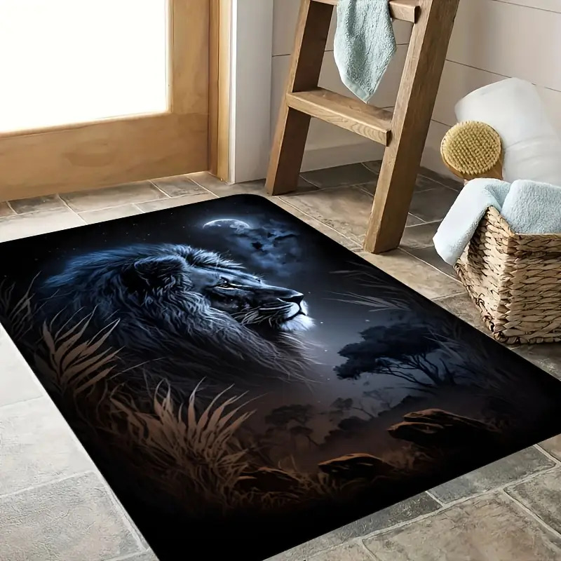 Starry Night Lion Floor Mat -  - Home Textiles Design ulasan dan harga