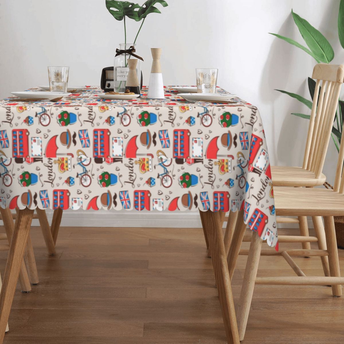London Pattern Rectangular Tab - Home Textiles Uk ulasan dan harga