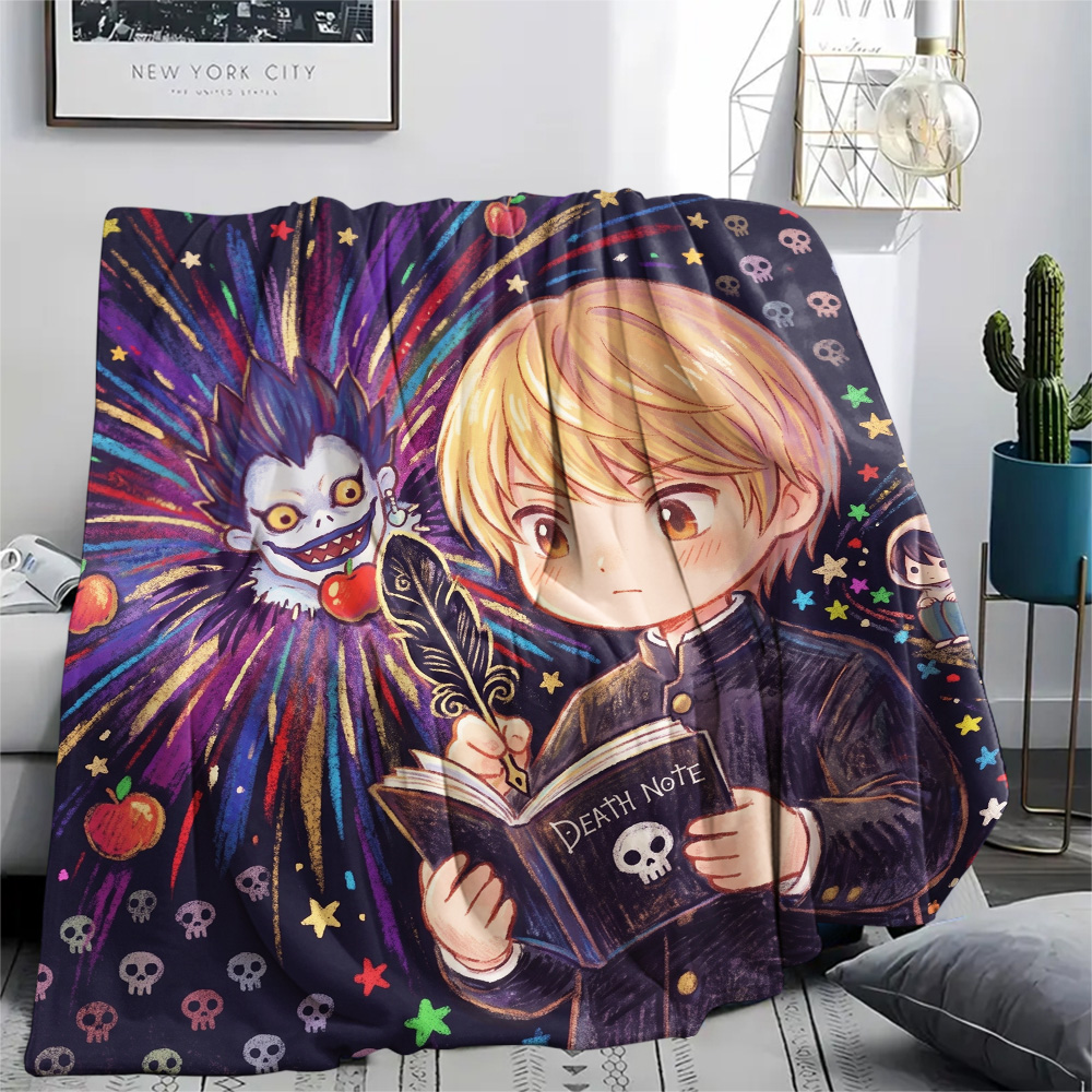 Death Note Cozy Flannel Blanke - Home Textiles Notes ulasan dan harga