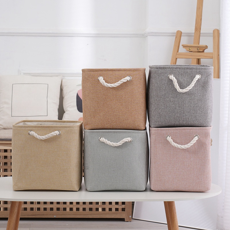 2Pcs/Cotton and Linen Storage  - Linum Home Textiles ulasan dan harga