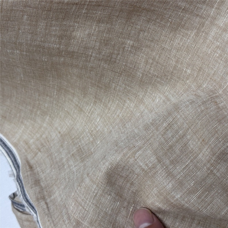 Light Brown Pure Linen Fabric  - Linum Home Textiles ulasan dan harga