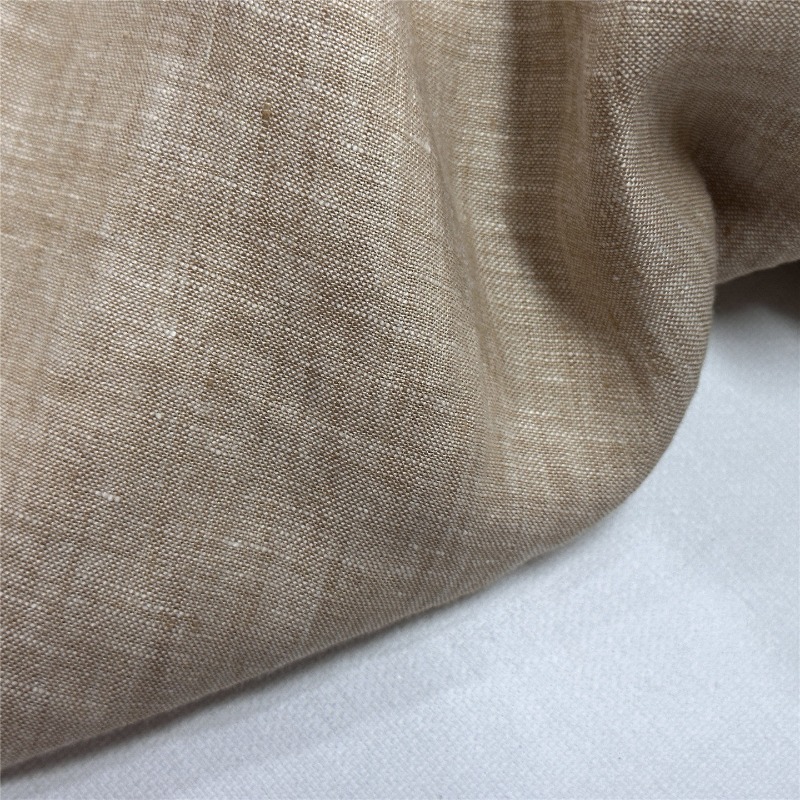 Light Brown Pure Linen Fabric  - Linum Home Textiles ulasan dan harga
