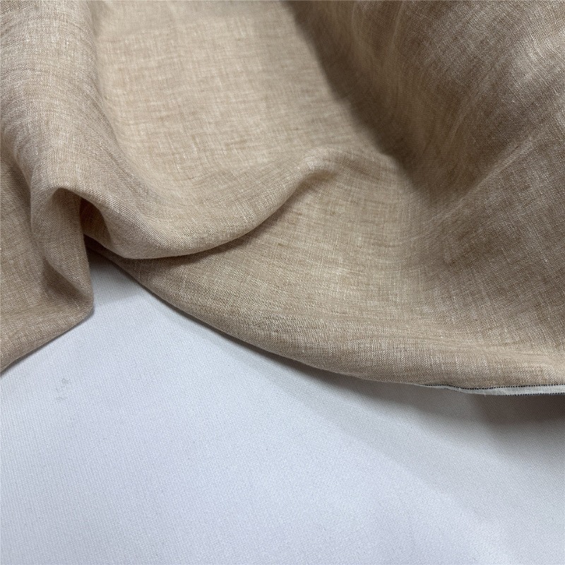 Light Brown Pure Linen Fabric  - Linum Home Textiles ulasan dan harga