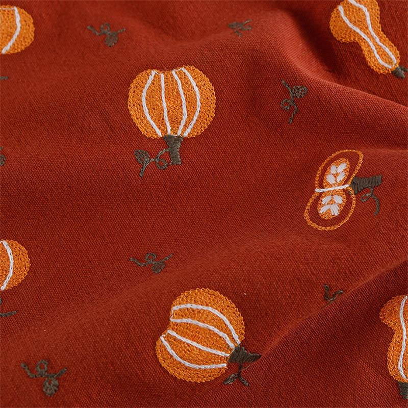 Cotton Linen Pumpkin Embroider - Linum Home Textiles ulasan dan harga