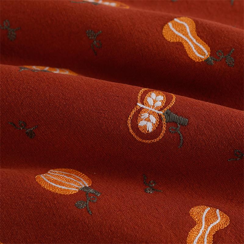Cotton Linen Pumpkin Embroider - Linum Home Textiles ulasan dan harga