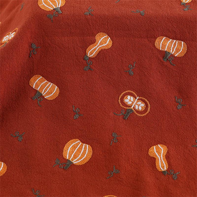 Cotton Linen Pumpkin Embroider - Linum Home Textiles ulasan dan harga