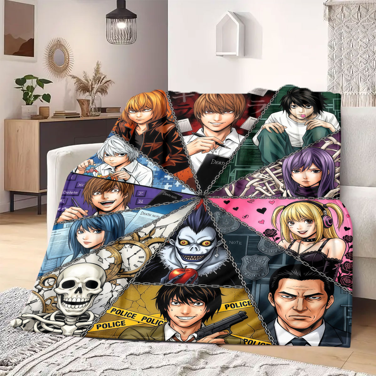 Death Note Grand Cartoon Flann - Home Textiles Notes ulasan dan harga