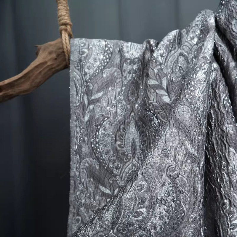 Gray Court Style Shiny Jacquar - Home Textiles Design ulasan dan harga