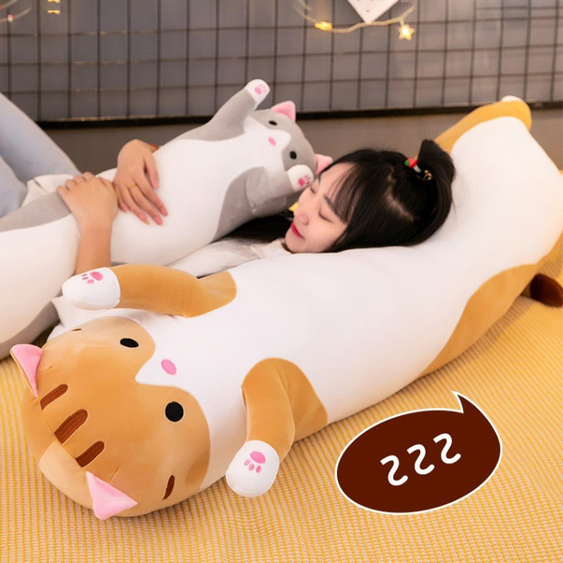 Cute Cat Plush Toy Long Pink B - Bolster Pillow Long ulasan dan harga