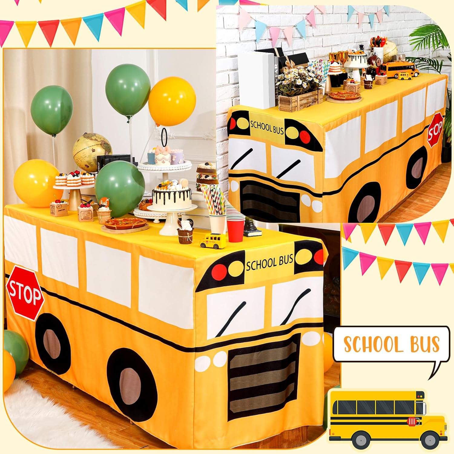 Cartoon School Bus Tablecloth  - Home Textiles News ulasan dan harga