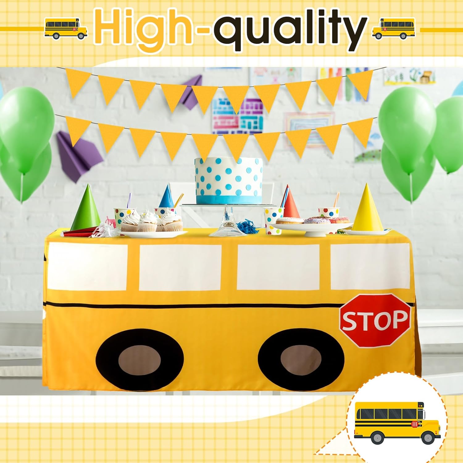 Cartoon School Bus Tablecloth  - Home Textiles News ulasan dan harga