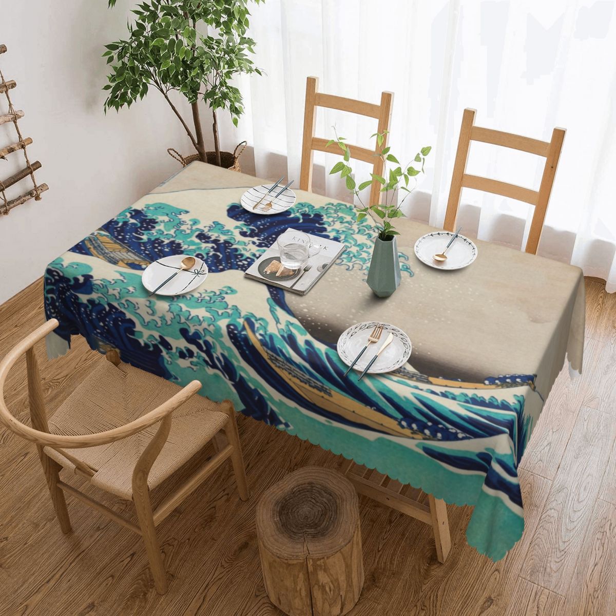 Great Wave Off Kanagawa Vintag - Japanese Home Textiles ulasan dan harga