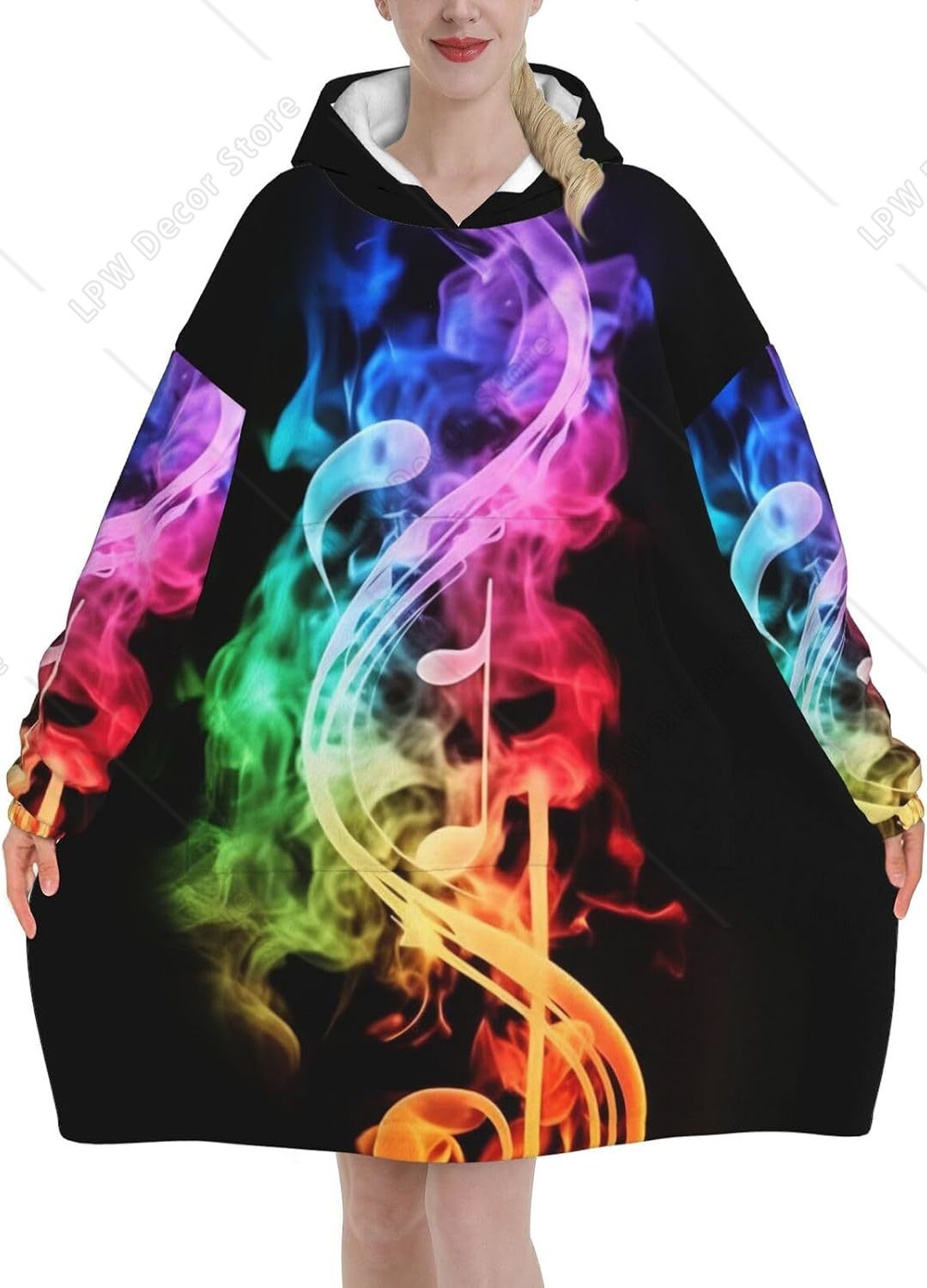 Colorful Music Notes Print Bla - Home Textiles Notes ulasan dan harga