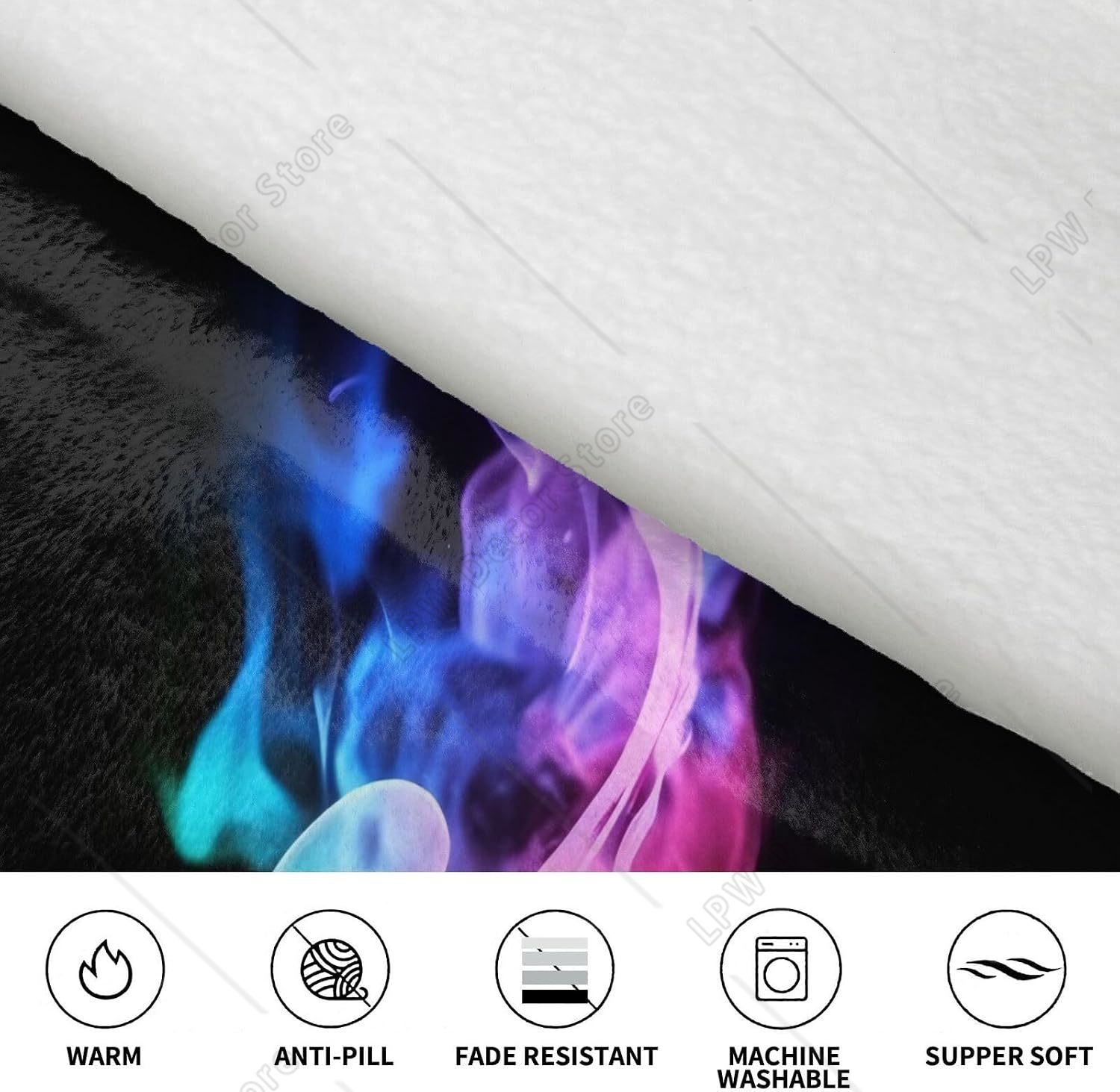 Colorful Music Notes Print Bla - Home Textiles Notes ulasan dan harga